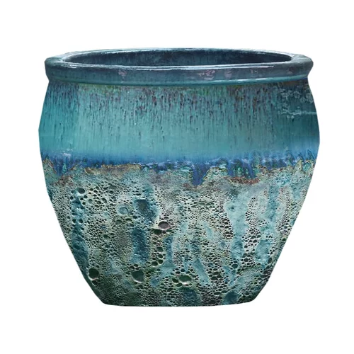 Cuvier en grès émaillé old amande Decolines Leon - Ø 40 x H 39 cm