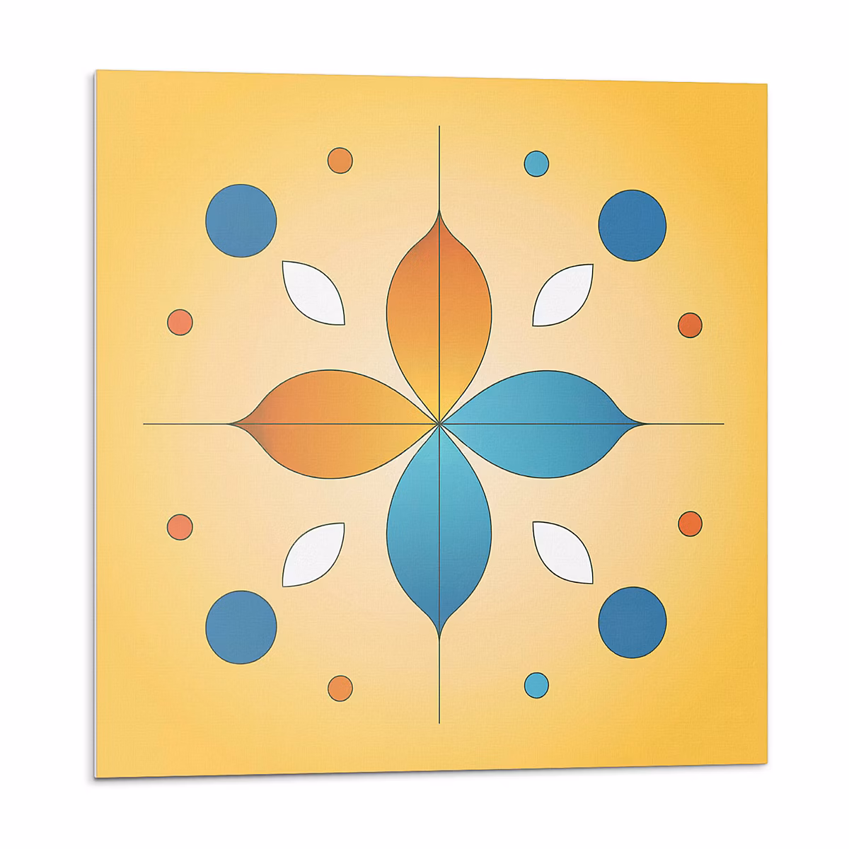 Carreaux De Vinyle Wallfluent 20 × 20 cm Motif Floral Géométrique 20 pièces