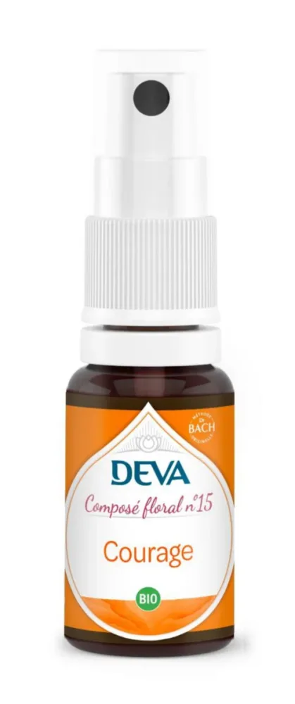 Complément alimentaire composé floral courage bio Deva - spray 15 ml
