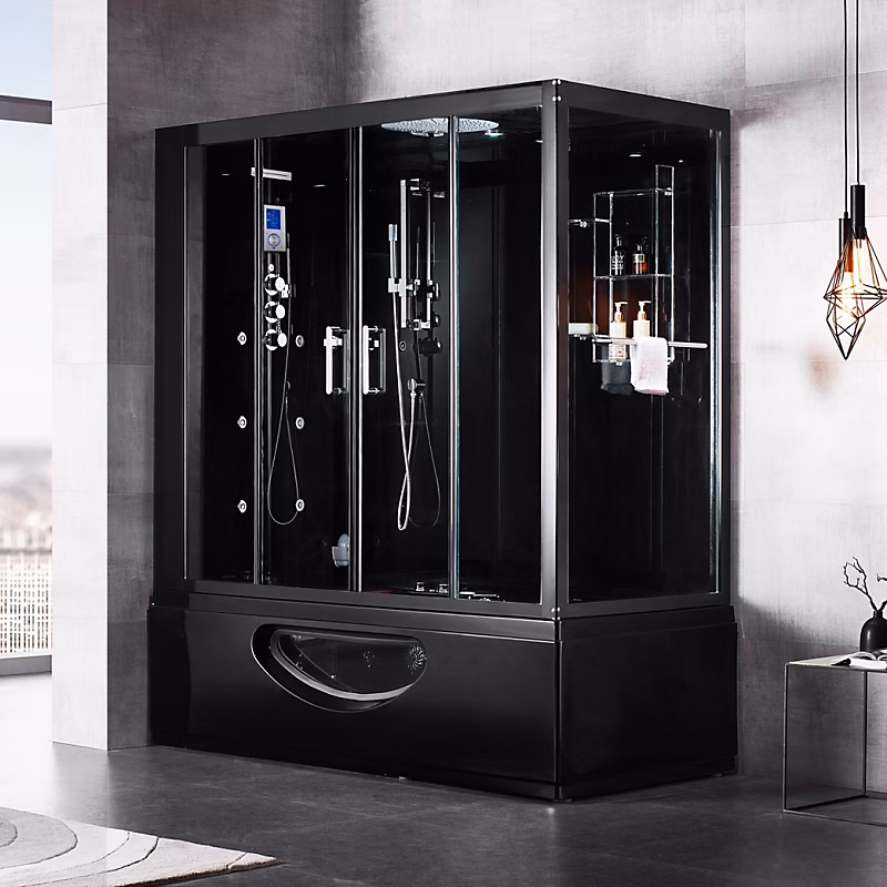 Combi Balneo douche Hammam CBH BLACK Archipel 179 × 97 – GAUCHE