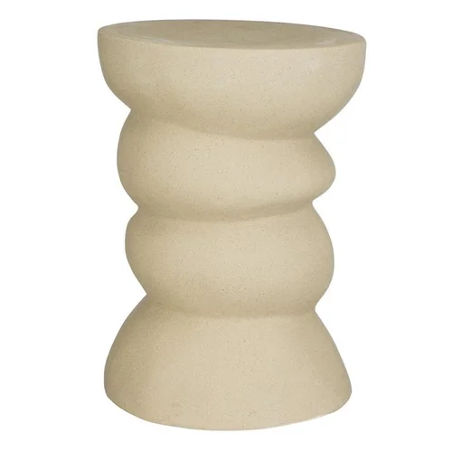 Tabouret/Sellette en céramique beige - Ø 29 x H 40,5 cm