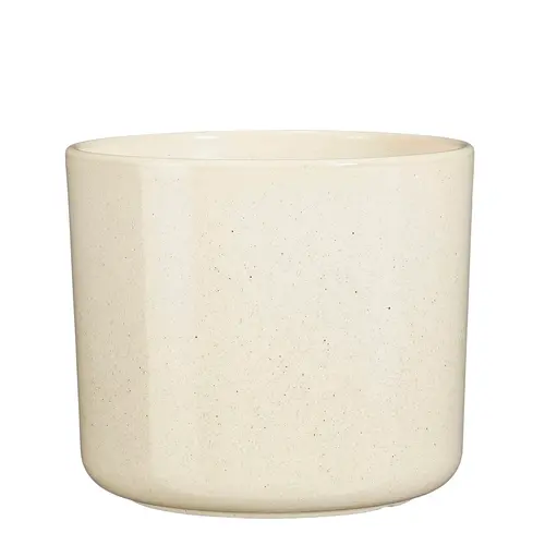 Pot rond coloris beige en céramique Fedor Mica Decorations - 17,5 x Ø 19 cm