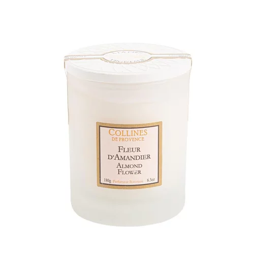 Bougie blanche parfumée Fleurs d’Amandier 180 g