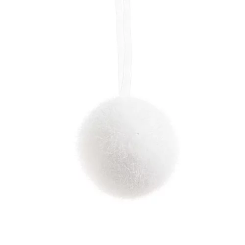 Boule de neige blanche à suspendre Ø 6 cm