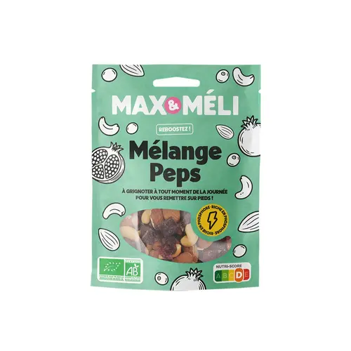 Mélange Peps de fruits secs bio Max&Méli - 125 g