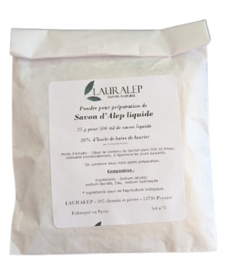 Lauralep - Préparation pour savon liquide d'Alep - 25 g pour 500ml