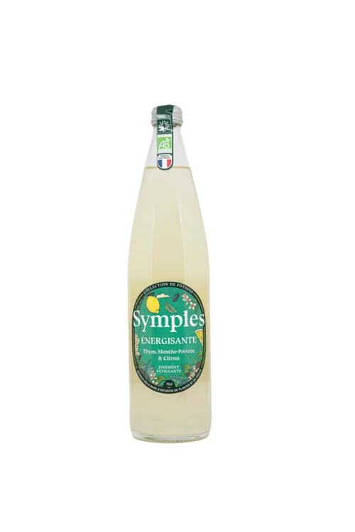Infusion pétillante bio "énergisante" en bouteille Symples - 75 cl