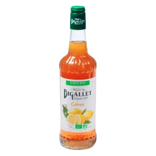 Sirop de citron bio 70 cl / Bouteille