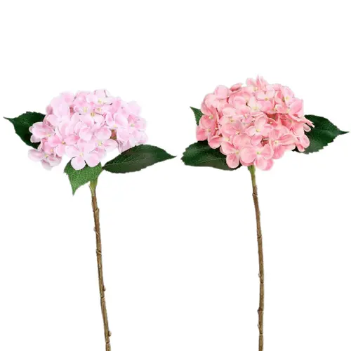 Tige d’hortensia artificielle rose - 45 cm