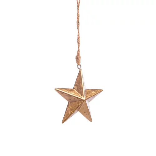Étoile en bois Kaemingk - Ø 7,5 x l 3 cm