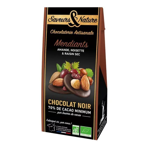 Sachet mendiants chocolat noir SAVEUR ET NATURE