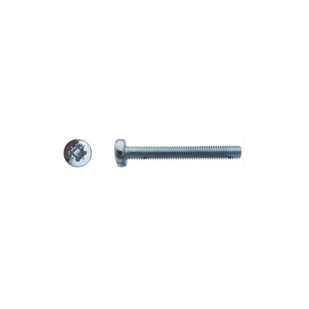 200 Vis Métaux Tête Cylindrique Pozidriv 6 × 12 mm – DIN 7985, Zingué blanc, D-Work