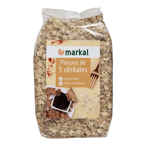 Flocon 5 céréales bio Markal - 500 g