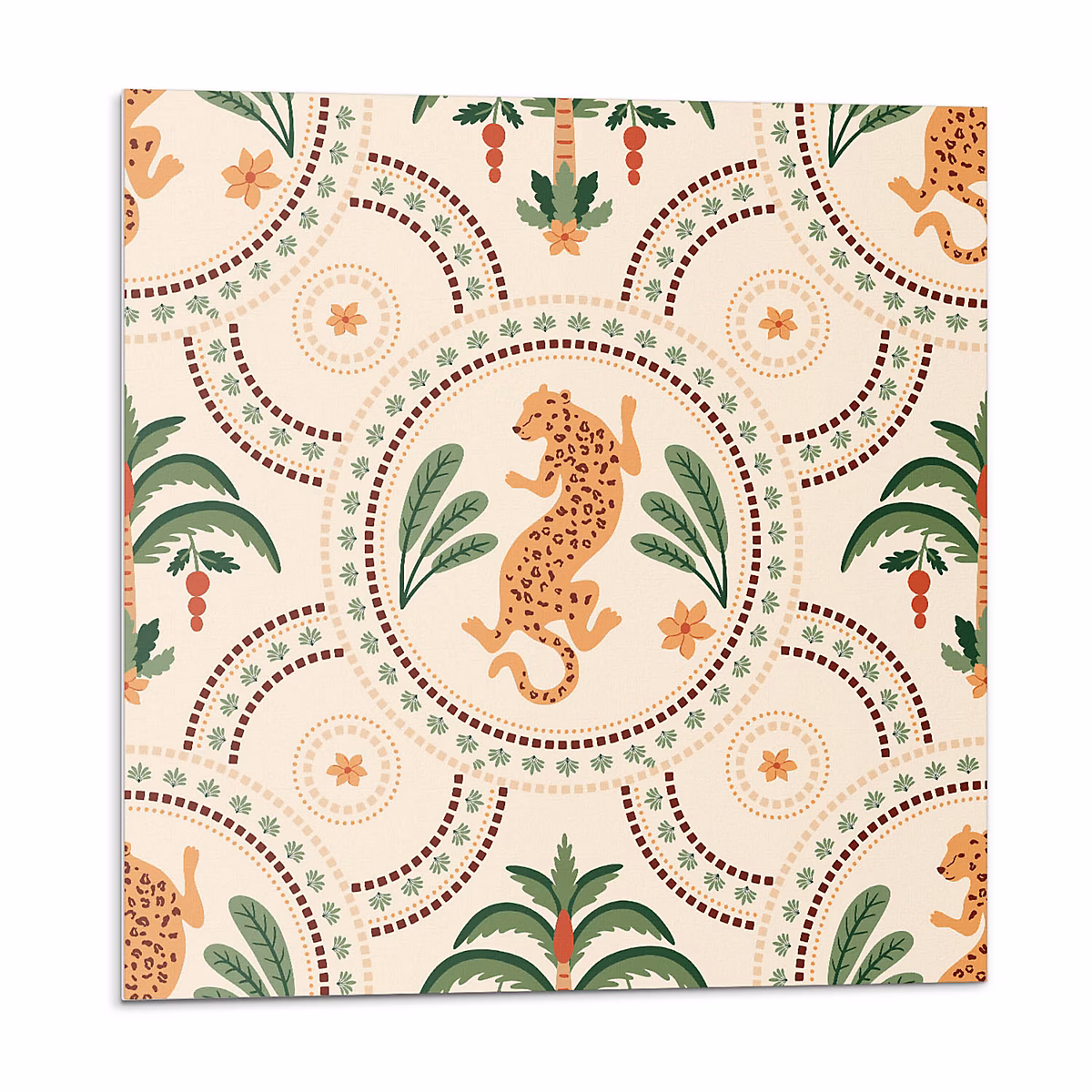 Carreaux PVC Wallfluent 20 × 20 cm Imprimé Léopard Tropical 20 pièces