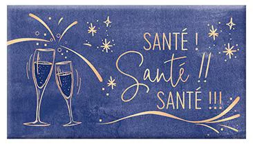 Chocolat noir bio fin d'année « Santé ! » Art Grafik - 40 g