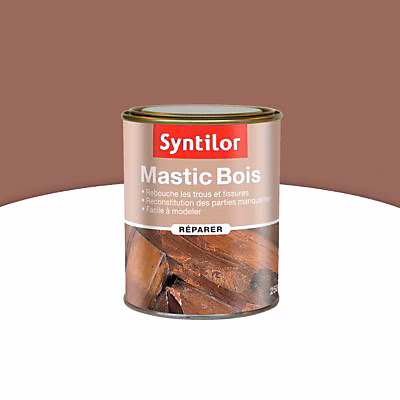 Réparation et traitement du bois intérieur et extérieur – Mastic Bois teinte rouge Syntilor 250g