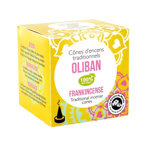 Cônes d’encens traditionnels parfum Oliban - la boîte de 15