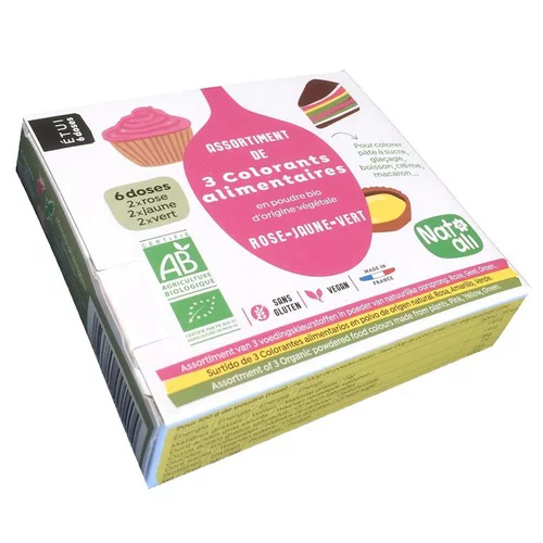Colorants alimentaires assortiment Natali 3x10g