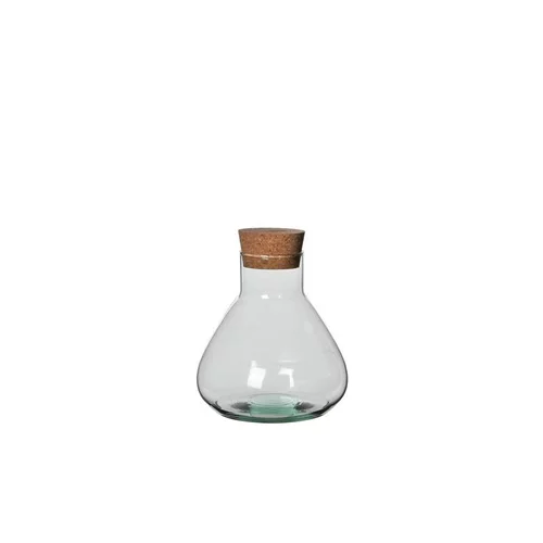 Bocal Emily en verre transparent moyen modèle Ø 17 x H 18 cm