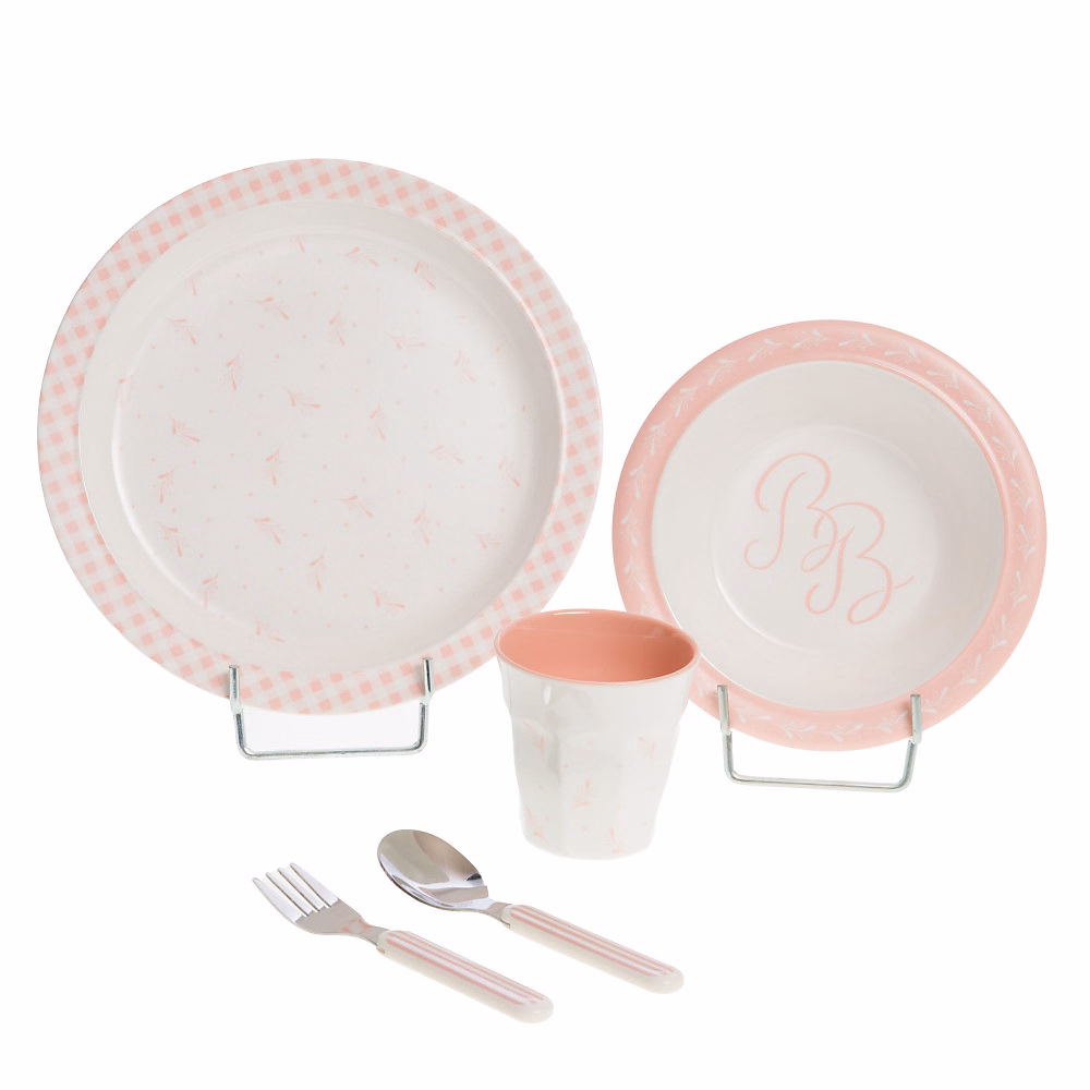 Vaisselle – Coffret déjeuner 5 pièces Rose
