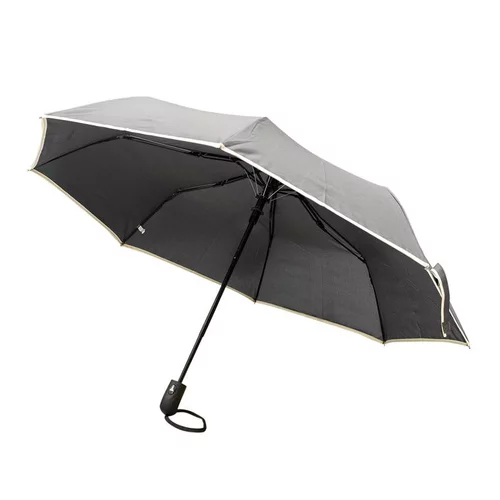 Parapluie prague noir et beige en acier et polyester