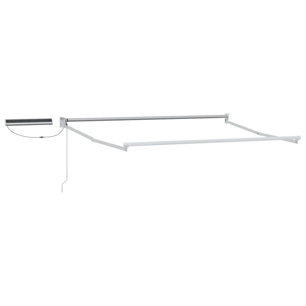 vidaXL Cadre de store rétractable électrique Blanc 2,5 x 2 m Aluminium – 2 m Blanc