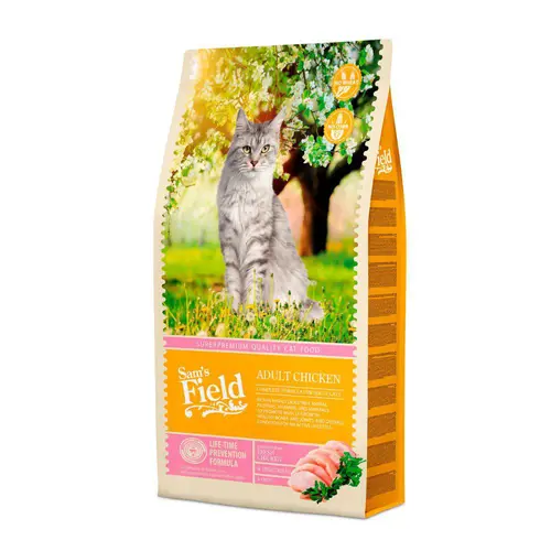 Croquette pour chat adulte au poulet Sam's Field - 7,5 kg