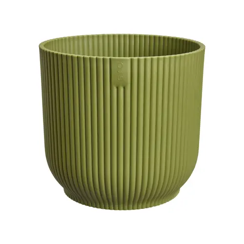 Cache-pot vibes fold coloris vert en plastique recyclé Elho - Ø 18 cm