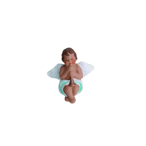 Santon pour crèche ange boufareou blanc - 4 cm