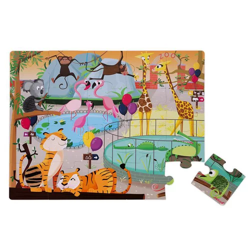 Puzzle tactile 20 pièces Une journée au zoo – 2 à 4 ans