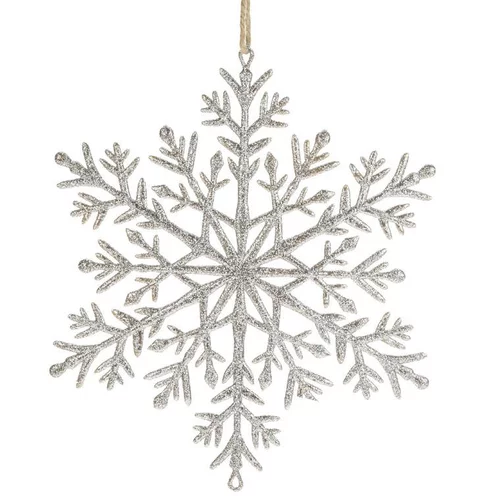 Flocon de neige avec paillettes en fibre de bois naturel Weiste - Ø 21cm