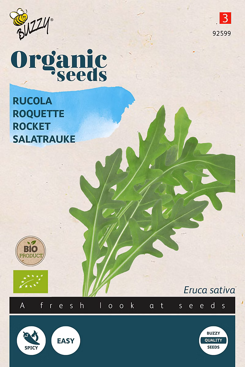 Buzzy Organic Roquette- bio Semences – Ca. 3 gr