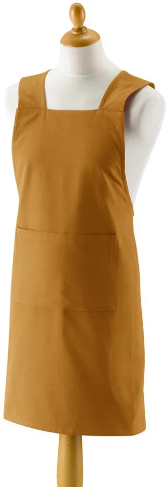 Tablier recyclé Gen coloris orange en coton - 120 x 85 cm