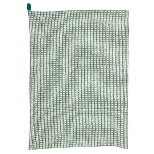 Torchon Na Mumba coloris bleu en coton - 50 x 70 cm