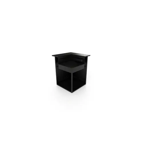 Support angle fermé en acier noir forme comptoir de bar Forge Adour - 97,2 x 97,2 x 112,5 cm