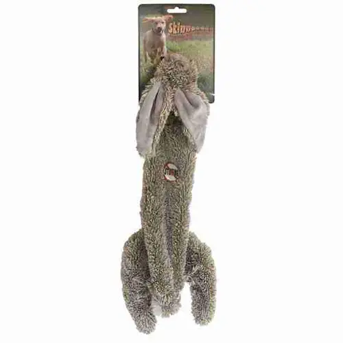 Peluche lapin plat gris pour chien Skinneez - 61 cm