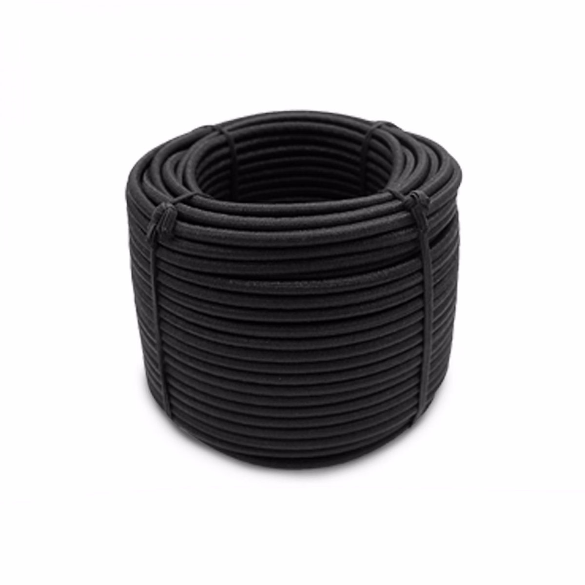 Bobine | rouleau de tendeur élastique – 50 mètres x 8 mm – Noir – Linxor