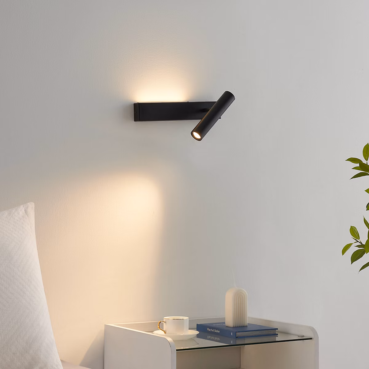 Applique noire tête de lit liseuse droite – Lodvi, DROITE