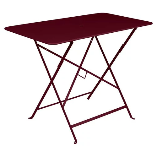 Table pliante en acier coloris cerise noire Bistro Fermob - 97 x 57 x 74 cm