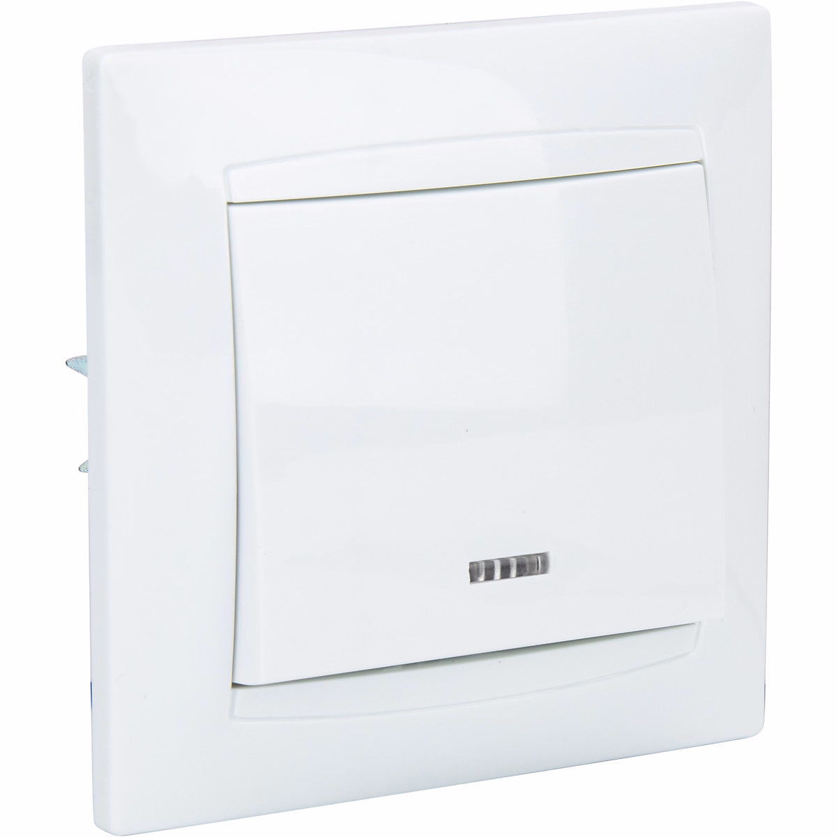 Bouton poussoir à voyant encastré Zyna – Blanc | Zenitech