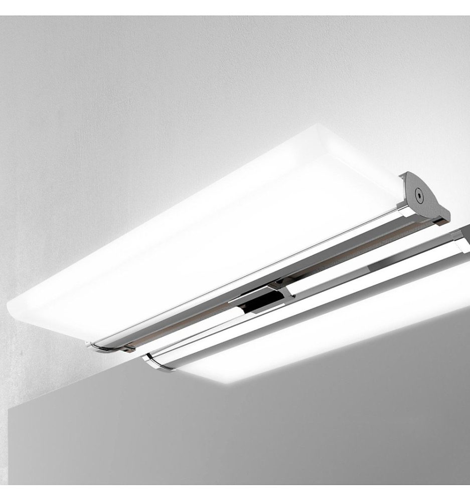 Applique LED pour Miroir de Salle de Bain – Lumière Froide (5700K), 30 × 12,1 × 13,9 cm, Modèle Luna. Ampoule non remplaçable.