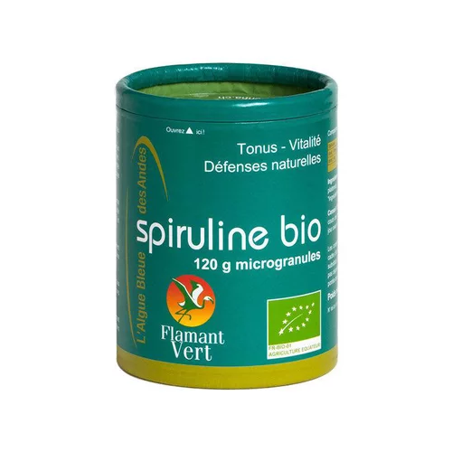 Spiruline bio des Andes Flamant vert - 120 g