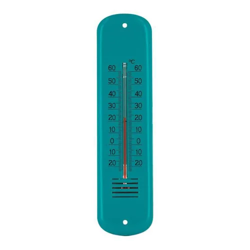 Thermomètre extérieur en métal bleu Instant Nature 10030 - 19 cm