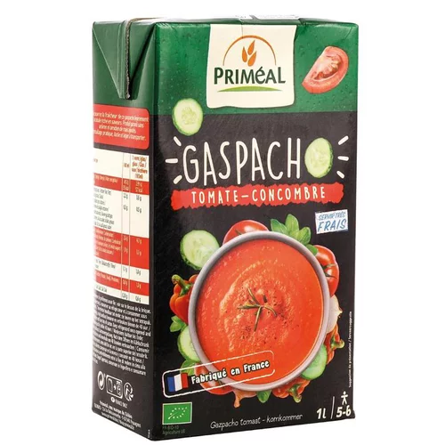 Gaspacho tomate concombre bio en brique de 1 L
