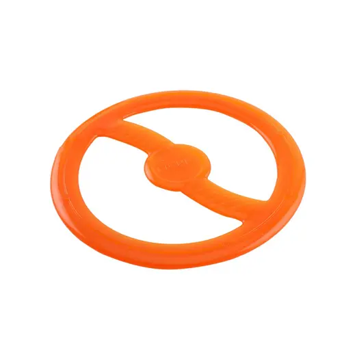 Jouet pour chien en caoutchouc coloris orange anneau Bionic Toss-N-Tug