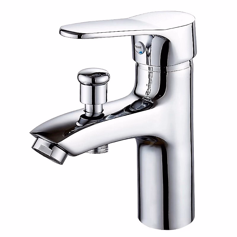BASHLWUA Robinet baignoire robinet monotrou à double usage chaud et froid Alliage Mitigeur de douche – robinet salle bain douche