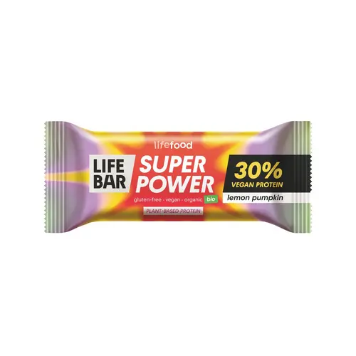 LifebarSuper protéinée graines de courge et citron bio vegan sans gluten Life Food