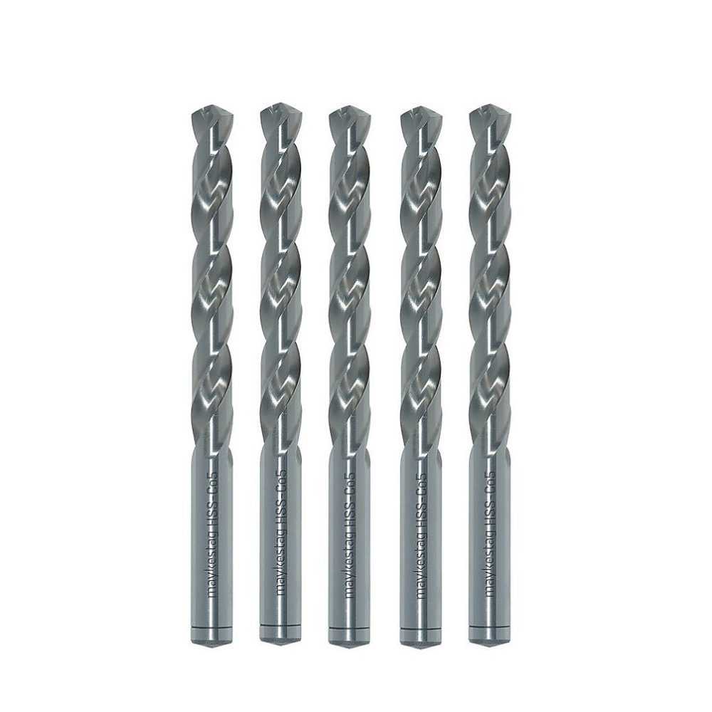 10 Forets Hélicoïdaux HSS Cobalt DIN 338 R-AS – Inox, Aciers D. 2.4 x Lt. 57 x Lu. 30 x Q. 2.4 mm x Z2, Diamwood