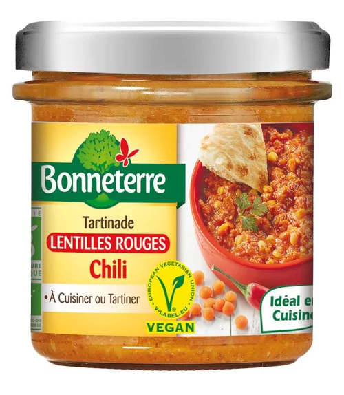 Tartinade bio lentilles chili Bonneterre - 140 g