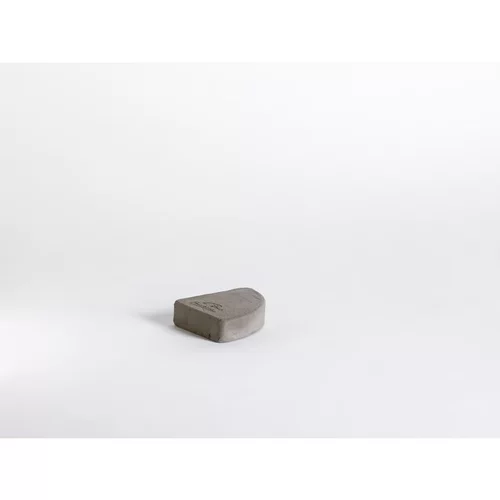 Pied quart de rond en terre grise H 2,5 x Ø 12 cm